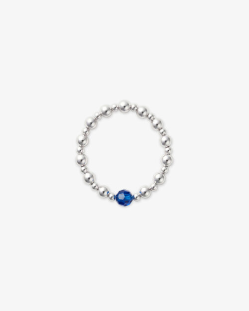 Anillo de Plata de Ley 925 y Punto de Cristal de Preciosaยฎ - SINGULAR
