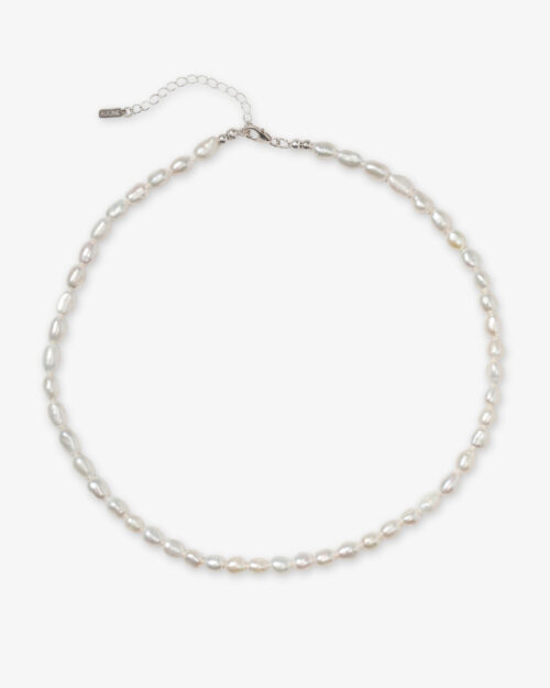 Collar de Perlas Naturales Ovaladas con Plata de Ley 925 - MAIA