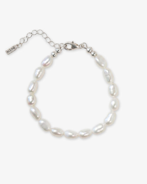 Pulsera de Perlas Naturales Ovaladas en Plata de Ley 925 - MAIA