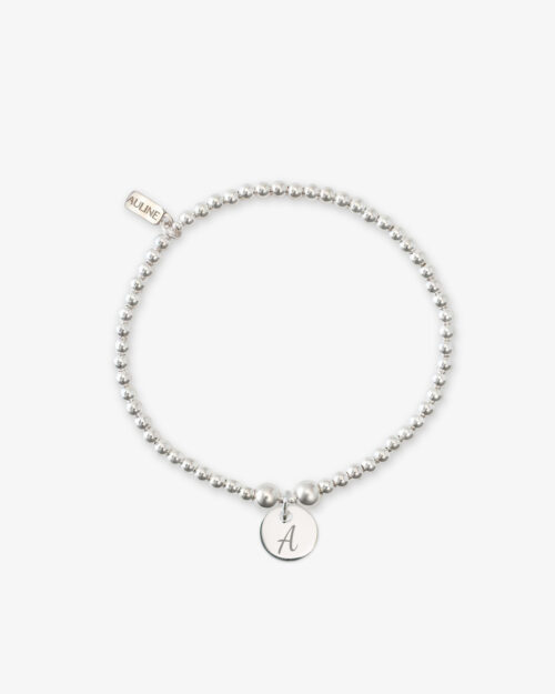 Pulsera de bolas de Plata de Ley 925 Personalizada con Colgante Redondo 10 mm - ORIGEN